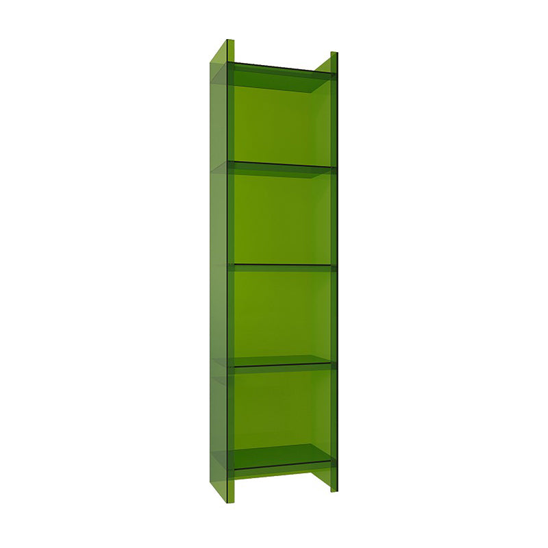 Closed Back Bookcase Scandinavian Style Bookshelf for Home Office Study Room 15.7"L x 9.8"W x 59.8"H Green Clearhalo 'Bookcases' 'furn' 'furn_bookcases' 'Furniture' 'furniture_bookcases' 'Office Furniture' 4887296
