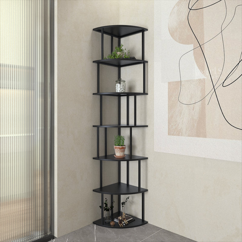 Scandinavian Iron Corner Bookshelf Vertical Open Bookcase for Bedroom Clearhalo 'Bookcases' 'furn' 'furn_bookcases' 'Furniture' 'furniture_bookcases' 'Office Furniture' 4887310