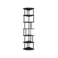 Scandinavian Iron Corner Bookshelf Vertical Open Bookcase for Bedroom 13.8"L x 13.8"W x 75.6"H Black Clearhalo 'Bookcases' 'furn' 'furn_bookcases' 'Furniture' 'furniture_bookcases' 'Office Furniture' 4887311
