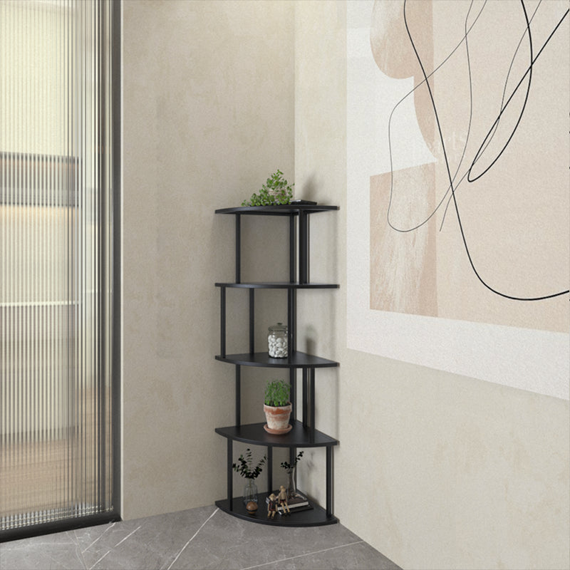 Scandinavian Iron Corner Bookshelf Vertical Open Bookcase for Bedroom Clearhalo 'Bookcases' 'furn' 'furn_bookcases' 'Furniture' 'furniture_bookcases' 'Office Furniture' 4887314