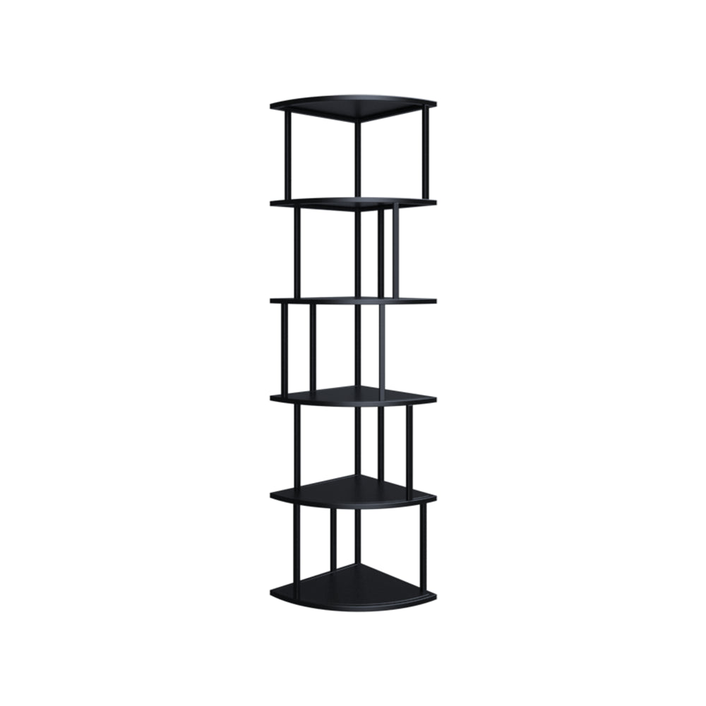 Scandinavian Iron Corner Bookshelf Vertical Open Bookcase for Bedroom Clearhalo 'Bookcases' 'furn' 'furn_bookcases' 'Furniture' 'furniture_bookcases' 'Office Furniture' 4887316