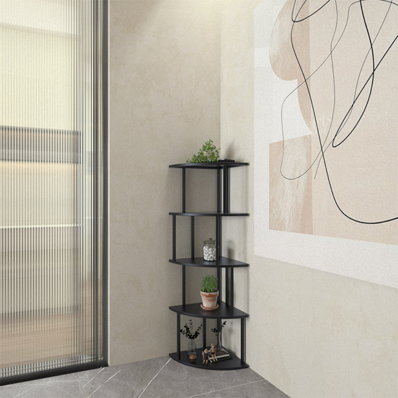 Scandinavian Iron Corner Bookshelf Vertical Open Bookcase for Bedroom Clearhalo 'Bookcases' 'furn' 'furn_bookcases' 'Furniture' 'furniture_bookcases' 'Office Furniture' 4887321