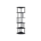 Scandinavian Iron Corner Bookshelf Vertical Open Bookcase for Bedroom 13.8"L x 13.8"W x 63"H Black Clearhalo 'Bookcases' 'furn' 'furn_bookcases' 'Furniture' 'furniture_bookcases' 'Office Furniture' 4887322