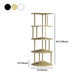 Scandinavian Iron Corner Bookshelf Vertical Open Bookcase for Bedroom Clearhalo 'Bookcases' 'furn' 'furn_bookcases' 'Furniture' 'furniture_bookcases' 'Office Furniture' 4887325