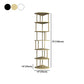 Scandinavian Iron Corner Bookshelf Vertical Open Bookcase for Bedroom Clearhalo 'Bookcases' 'furn' 'furn_bookcases' 'Furniture' 'furniture_bookcases' 'Office Furniture' 4887327