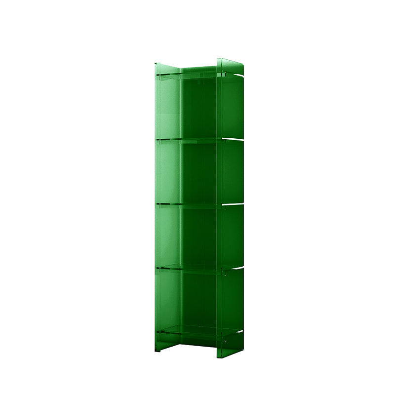 Closed Back Bookshelf Scandinavian Style Bookcase for Home Office 15.7"L x 9.8"W x 59.8"H Green Clearhalo 'Bookcases' 'furn' 'furn_bookcases' 'Furniture' 'furniture_bookcases' 'Office Furniture' 4887329