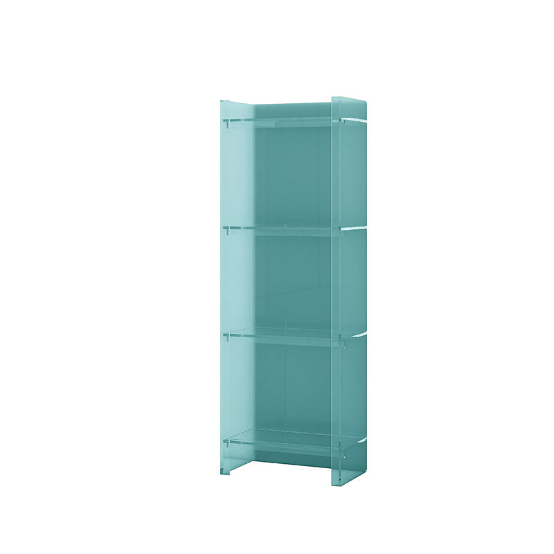 Closed Back Bookshelf Scandinavian Style Bookcase for Home Office 15.7"L x 9.8"W x 46.5"H Lake Blue Clearhalo 'Bookcases' 'furn' 'furn_bookcases' 'Furniture' 'furniture_bookcases' 'Office Furniture' 4887331