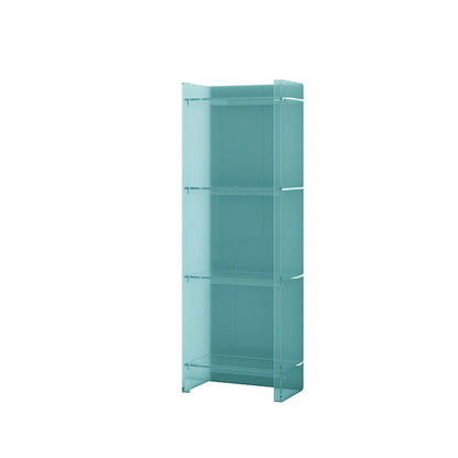 Closed Back Bookshelf Scandinavian Style Bookcase for Home Office 15.7"L x 9.8"W x 46.5"H Lake Blue Clearhalo 'Bookcases' 'furn' 'furn_bookcases' 'Furniture' 'furniture_bookcases' 'Office Furniture' 4887331