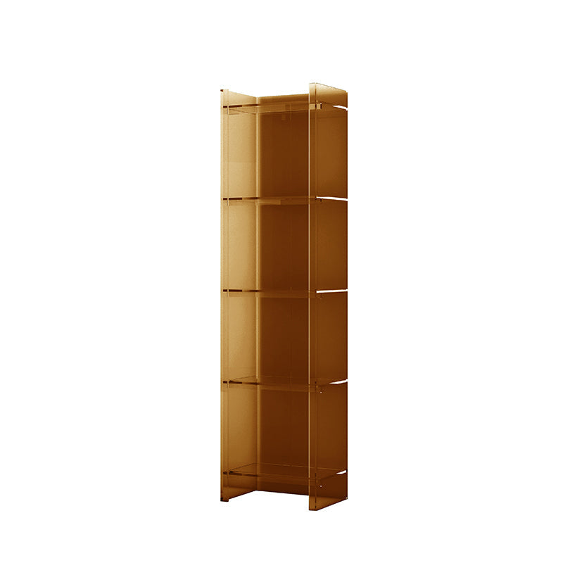Closed Back Bookshelf Scandinavian Style Bookcase for Home Office 15.7"L x 9.8"W x 59.8"H Brown Clearhalo 'Bookcases' 'furn' 'furn_bookcases' 'Furniture' 'furniture_bookcases' 'Office Furniture' 4887333