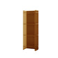 Closed Back Bookshelf Scandinavian Style Bookcase for Home Office 15.7"L x 9.8"W x 46.5"H Brown Clearhalo 'Bookcases' 'furn' 'furn_bookcases' 'Furniture' 'furniture_bookcases' 'Office Furniture' 4887336