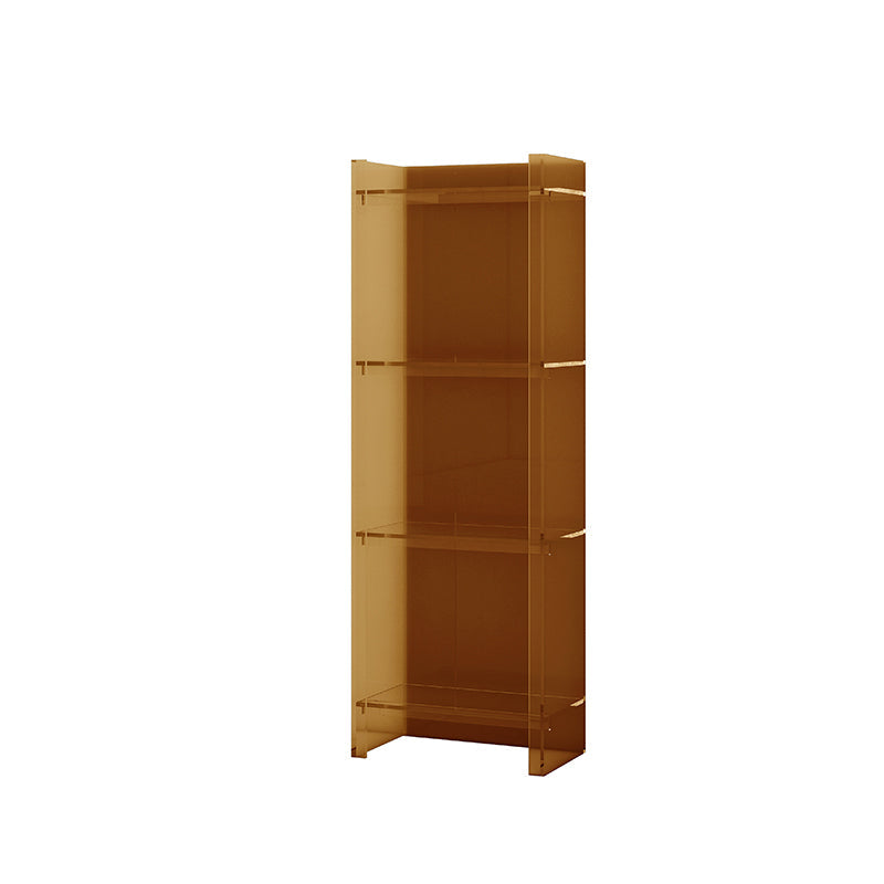 Closed Back Bookshelf Scandinavian Style Bookcase for Home Office 15.7"L x 9.8"W x 46.5"H Brown Clearhalo 'Bookcases' 'furn' 'furn_bookcases' 'Furniture' 'furniture_bookcases' 'Office Furniture' 4887336
