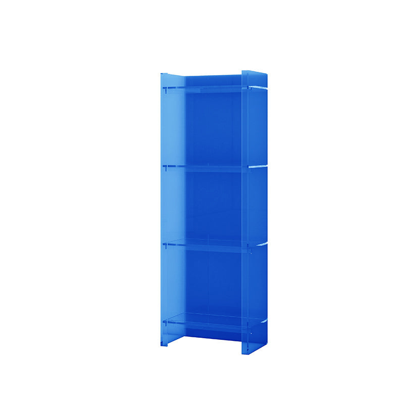 Closed Back Bookshelf Scandinavian Style Bookcase for Home Office 15.7"L x 9.8"W x 46.5"H Blue Clearhalo 'Bookcases' 'furn' 'furn_bookcases' 'Furniture' 'furniture_bookcases' 'Office Furniture' 4887347