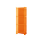 Closed Back Bookshelf Scandinavian Style Bookcase for Home Office 15.7"L x 9.8"W x 46.5"H Orange Clearhalo 'Bookcases' 'furn' 'furn_bookcases' 'Furniture' 'furniture_bookcases' 'Office Furniture' 4887348
