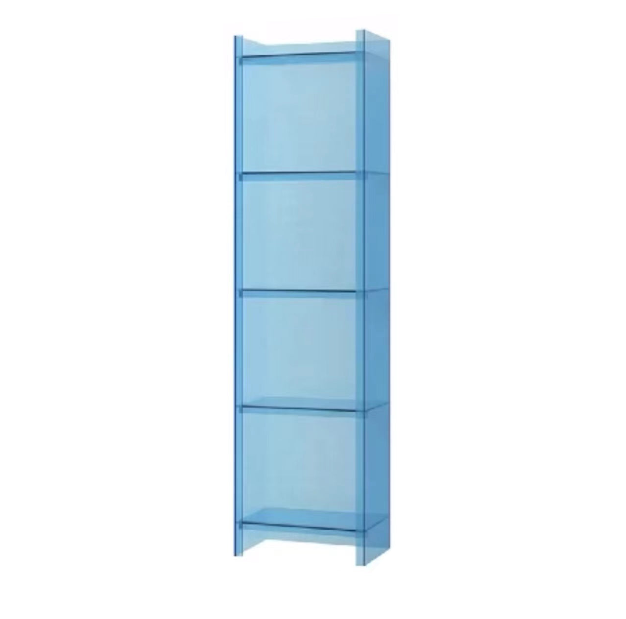 Closed Back Bookshelf Scandinavian Style Bookcase for Home Office 15.7"L x 9.8"W x 59.8"H Ocean Blue Clearhalo 'Bookcases' 'furn' 'furn_bookcases' 'Furniture' 'furniture_bookcases' 'Office Furniture' 4887351