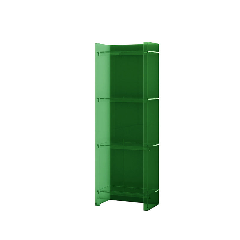 Closed Back Bookshelf Scandinavian Style Bookcase for Home Office 15.7"L x 9.8"W x 46.5"H Green Clearhalo 'Bookcases' 'furn' 'furn_bookcases' 'Furniture' 'furniture_bookcases' 'Office Furniture' 4887352