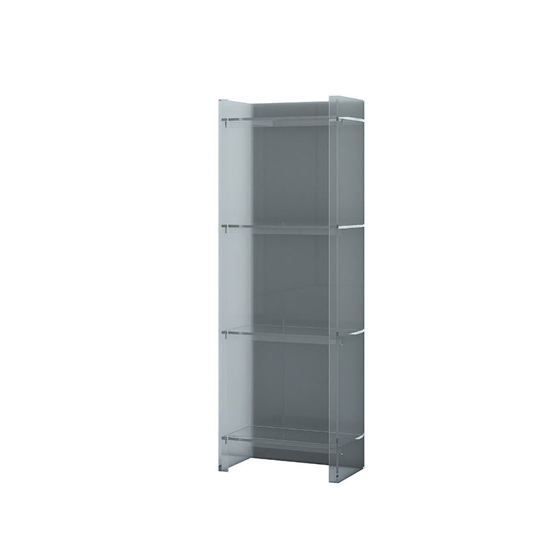 Closed Back Bookshelf Scandinavian Style Bookcase for Home Office 15.7"L x 9.8"W x 46.5"H Grey Clearhalo 'Bookcases' 'furn' 'furn_bookcases' 'Furniture' 'furniture_bookcases' 'Office Furniture' 4887353