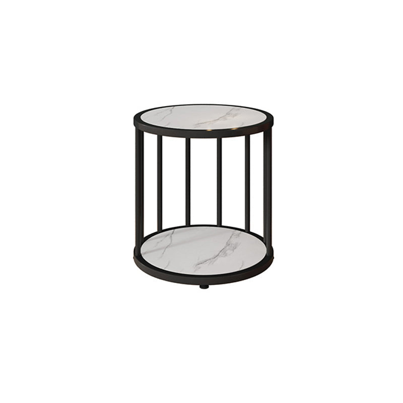 Scandinavian Open Corner Bookshelf with Metal Frame Manufactured Wood Bookcase 12"L x 12"W x 16"H Black Clearhalo 'Bookcases' 'furn' 'furn_bookcases' 'Furniture' 'furniture_bookcases' 'Office Furniture' 4887358