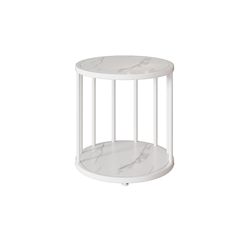 Scandinavian Open Corner Bookshelf with Metal Frame Manufactured Wood Bookcase 12"L x 12"W x 16"H White Clearhalo 'Bookcases' 'furn' 'furn_bookcases' 'Furniture' 'furniture_bookcases' 'Office Furniture' 4887373