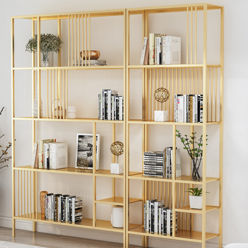 Metal Open Back Bookshelf Industrial Vertical Bookcase for Living Room Clearhalo 'Bookcases' 'furn' 'furn_bookcases' 'Furniture' 'furniture_bookcases' 'Office Furniture' 4887383