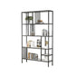 Metal Open Back Bookshelf Industrial Vertical Bookcase for Living Room Clearhalo 'Bookcases' 'furn' 'furn_bookcases' 'Furniture' 'furniture_bookcases' 'Office Furniture' 4887389