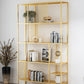 Metal Open Back Bookshelf Industrial Vertical Bookcase for Living Room Clearhalo 'Bookcases' 'furn' 'furn_bookcases' 'Furniture' 'furniture_bookcases' 'Office Furniture' 4887390