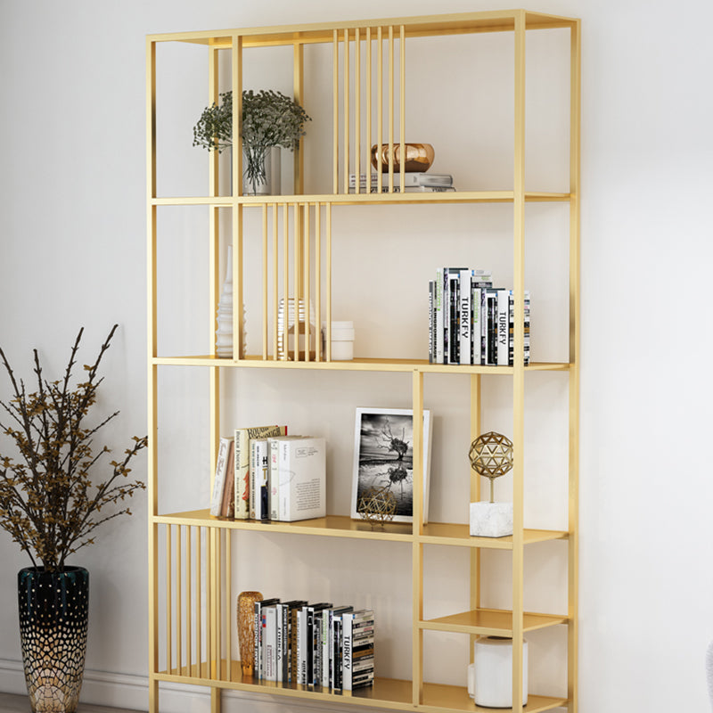 Metal Open Back Bookshelf Industrial Vertical Bookcase for Living Room Clearhalo 'Bookcases' 'furn' 'furn_bookcases' 'Furniture' 'furniture_bookcases' 'Office Furniture' 4887390