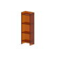 Acrylic Bookshelf Scandinavian Style Closed Back Bookcase for Home Office Study Room 15.7"L x 9.8"W x 46.5"H Brown Clearhalo 'Bookcases' 'furn' 'furn_bookcases' 'Furniture' 'furniture_bookcases' 'Office Furniture' 4887411