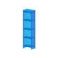 Acrylic Bookshelf Scandinavian Style Closed Back Bookcase for Home Office Study Room 15.7"L x 9.8"W x 59.8"H Blue Clearhalo 'Bookcases' 'furn' 'furn_bookcases' 'Furniture' 'furniture_bookcases' 'Office Furniture' 4887412