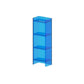 Acrylic Bookshelf Scandinavian Style Closed Back Bookcase for Home Office Study Room 15.7"L x 9.8"W x 46.5"H Blue Clearhalo 'Bookcases' 'furn' 'furn_bookcases' 'Furniture' 'furniture_bookcases' 'Office Furniture' 4887422