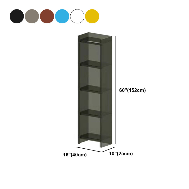 Acrylic Bookshelf Scandinavian Style Closed Back Bookcase for Home Office Study Room Clearhalo 'Bookcases' 'furn' 'furn_bookcases' 'Furniture' 'furniture_bookcases' 'Office Furniture' 4887430