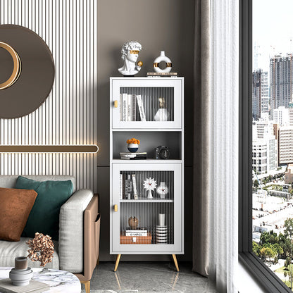 Engineered Wood Standard Bookcase Modern Closed Back Bookshelf for Home 23.6"L x 11.8"W x 62.2"H White Clearhalo 'Bookcases' 'furn' 'furn_bookcases' 'Furniture' 'furniture_bookcases' 'Office Furniture' 4887435