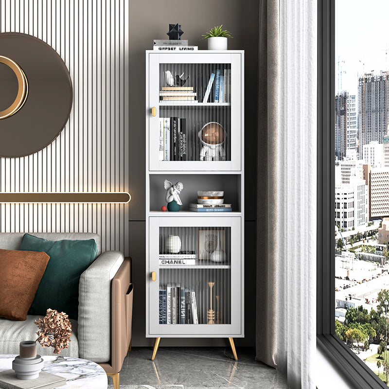 Engineered Wood Standard Bookcase Modern Closed Back Bookshelf for Home 23.6"L x 11.8"W x 74.7"H White Clearhalo 'Bookcases' 'furn' 'furn_bookcases' 'Furniture' 'furniture_bookcases' 'Office Furniture' 4887437