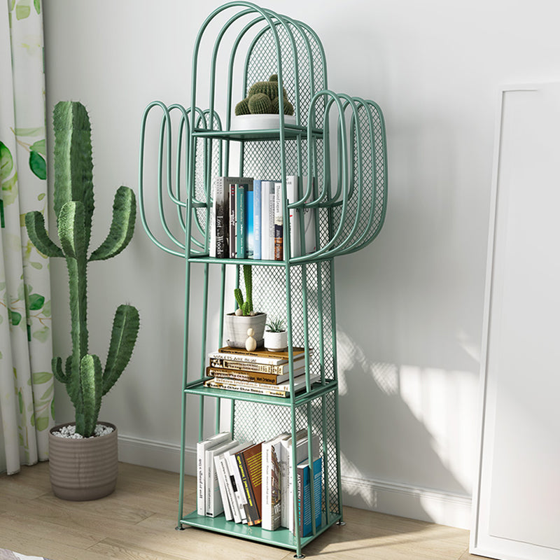 Glam Style Metal Bookshelf 4-shelf Closed Back Bookcase for Home Clearhalo 'Bookcases' 'furn' 'furn_bookcases' 'Furniture' 'furniture_bookcases' 'Office Furniture' 4887451