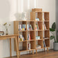 Natural Scandinavian Etagere Bookshelf White Oak Open Bookcase Clearhalo 'Bookcases' 'furn' 'furn_bookcases' 'Furniture' 'furniture_bookcases' 'Office Furniture' 4887460