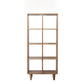 Natural Scandinavian Etagere Bookshelf White Oak Open Bookcase 27.6"L x 11.8"W x 60.2"H Clearhalo 'Bookcases' 'furn' 'furn_bookcases' 'Furniture' 'furniture_bookcases' 'Office Furniture' 4887462