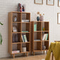 Natural Scandinavian Etagere Bookshelf White Oak Open Bookcase Clearhalo 'Bookcases' 'furn' 'furn_bookcases' 'Furniture' 'furniture_bookcases' 'Office Furniture' 4887463