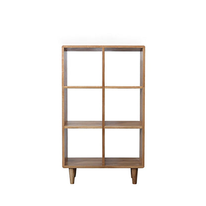 Natural Scandinavian Etagere Bookshelf White Oak Open Bookcase 27.6"L x 11.8"W x 46.9"H Clearhalo 'Bookcases' 'furn' 'furn_bookcases' 'Furniture' 'furniture_bookcases' 'Office Furniture' 4887466