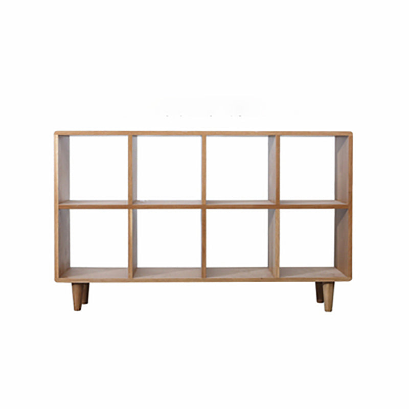 Natural Scandinavian Etagere Bookshelf White Oak Open Bookcase 54.3"L x 11.8"W x 33.5"H Clearhalo 'Bookcases' 'furn' 'furn_bookcases' 'Furniture' 'furniture_bookcases' 'Office Furniture' 4887470
