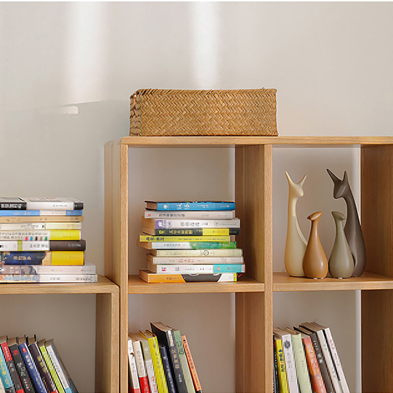 Natural Scandinavian Etagere Bookshelf White Oak Open Bookcase Clearhalo 'Bookcases' 'furn' 'furn_bookcases' 'Furniture' 'furniture_bookcases' 'Office Furniture' 4887474