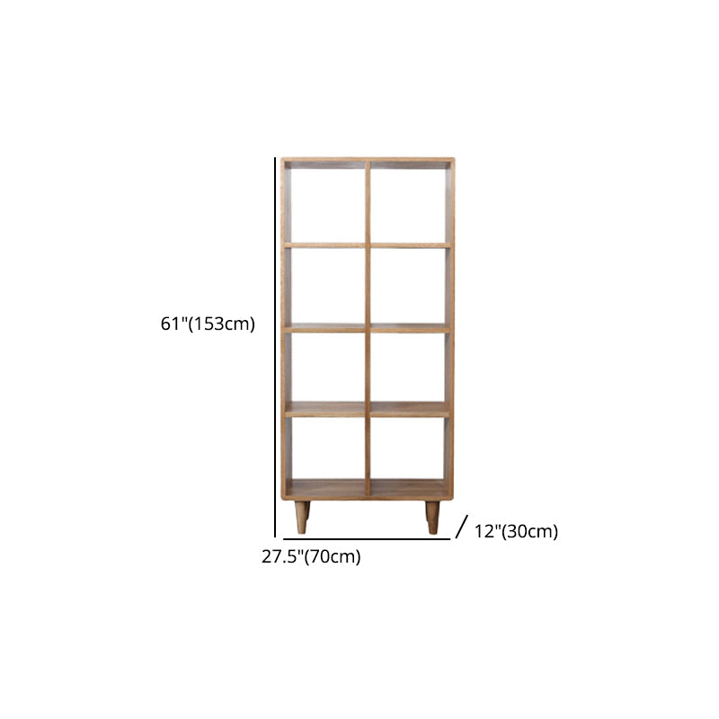 Natural Scandinavian Etagere Bookshelf White Oak Open Bookcase Clearhalo 'Bookcases' 'furn' 'furn_bookcases' 'Furniture' 'furniture_bookcases' 'Office Furniture' 4887480