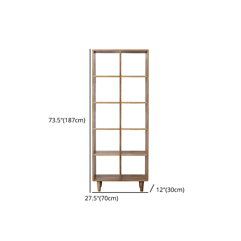 Natural Scandinavian Etagere Bookshelf White Oak Open Bookcase Clearhalo 'Bookcases' 'furn' 'furn_bookcases' 'Furniture' 'furniture_bookcases' 'Office Furniture' 4887481