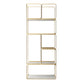 Glam Style Metal Bookshelf Etagere Shelf Bookcase for Home Office 23.6"L x 13.4"W x 59.1"H Gold Clearhalo 'Bookcases' 'furn' 'furn_bookcases' 'Furniture' 'furniture_bookcases' 'Office Furniture' 4887488