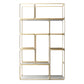 Glam Style Metal Bookshelf Etagere Shelf Bookcase for Home Office 35.4"L x 13.4"W x 59.1"H Gold Clearhalo 'Bookcases' 'furn' 'furn_bookcases' 'Furniture' 'furniture_bookcases' 'Office Furniture' 4887490