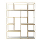 Glam Style Metal Bookshelf Etagere Shelf Bookcase for Home Office 47.2"L x 13.4"W x 59.1"H Gold Clearhalo 'Bookcases' 'furn' 'furn_bookcases' 'Furniture' 'furniture_bookcases' 'Office Furniture' 4887492