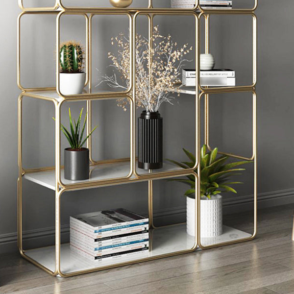Glam Style Metal Bookshelf Etagere Shelf Bookcase for Home Office Clearhalo 'Bookcases' 'furn' 'furn_bookcases' 'Furniture' 'furniture_bookcases' 'Office Furniture' 4887494