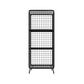 Glam Iron Standard Bookshelf Gold and Black Vertical Bookcase for Bedroom 14"L x 12"W x 35"H Black Clearhalo 'Bookcases' 'furn' 'furn_bookcases' 'Furniture' 'furniture_bookcases' 'Office Furniture' 4887536