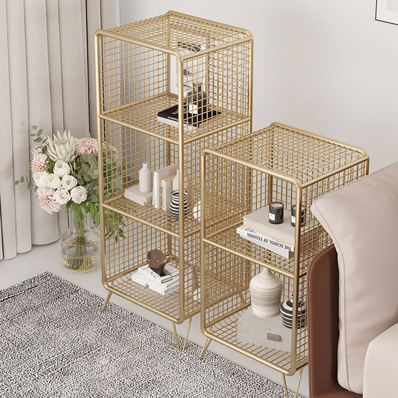 Glam Iron Standard Bookshelf Gold and Black Vertical Bookcase for Bedroom Clearhalo 'Bookcases' 'furn' 'furn_bookcases' 'Furniture' 'furniture_bookcases' 'Office Furniture' 4887548
