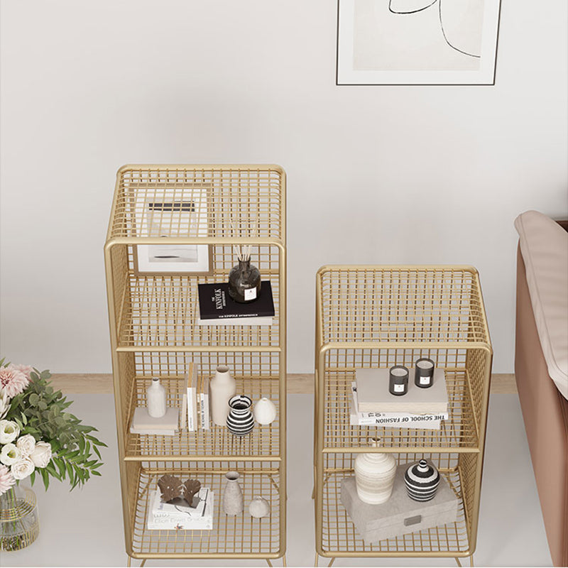 Glam Iron Standard Bookshelf Gold and Black Vertical Bookcase for Bedroom Clearhalo 'Bookcases' 'furn' 'furn_bookcases' 'Furniture' 'furniture_bookcases' 'Office Furniture' 4887550