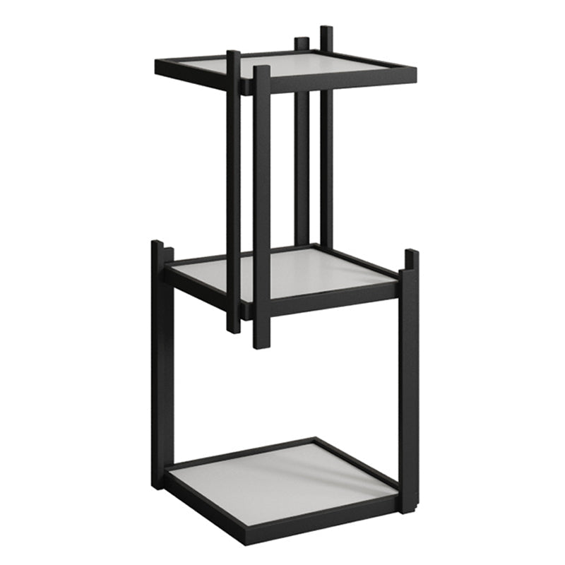 Glam Style Open Bookshelf Vertical Shelf Bookcase for Home Office 11.8"L x 11.8"W x 29.1"H Black Clearhalo 'Bookcases' 'furn' 'furn_bookcases' 'Furniture' 'furniture_bookcases' 'Office Furniture' 4887570