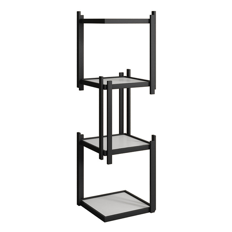 Glam Style Open Bookshelf Vertical Shelf Bookcase for Home Office 11.8"L x 11.8"W x 41.7"H Black Clearhalo 'Bookcases' 'furn' 'furn_bookcases' 'Furniture' 'furniture_bookcases' 'Office Furniture' 4887571